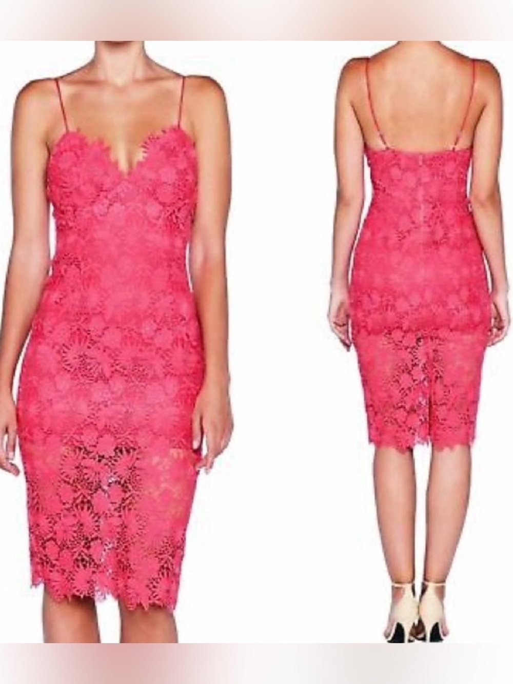 Bardot Pink Tayla Lace Cocktail Dress Size 4